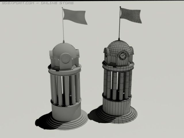 clocktower Modelo 3D .c4d .max .obj .3ds .fbx .stl .blend 