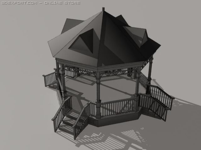 bandshell 3D 模型 .c4d .max .obj .3ds .fbx .stl .blend 