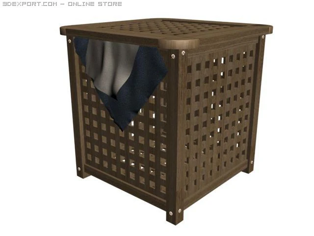 bath basket 3D Model .c4d .max .obj .3ds .fbx .stl .blend 