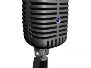 chrome microphone2 Modelo 3D