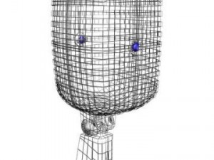chrome microphone2 3Dモデル