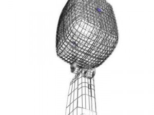 chrome microphone2 3Dモデル