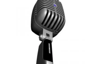 chrome microphone2 3D Model