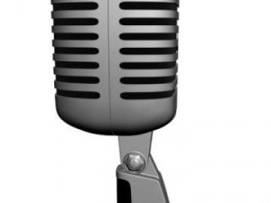 chrome microphone2 3Dモデル