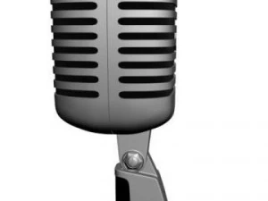 chrome microphone2 3D Model