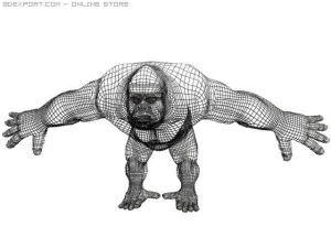 горила 3D Модель