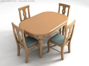 обідній набір 3D Модель