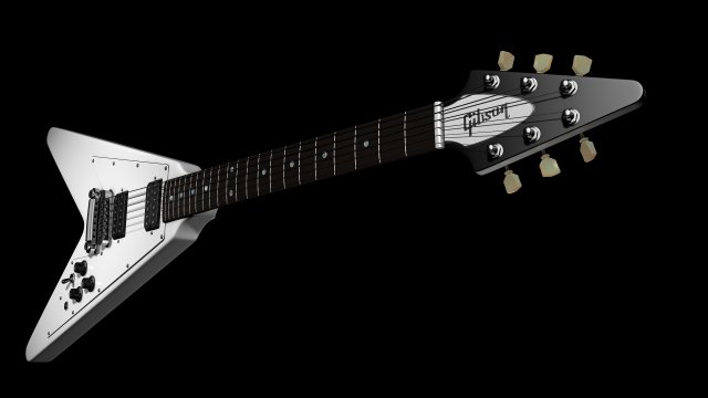 Gibson flying v 3D 模型 .c4d .max .obj .3ds .fbx .stl .blend