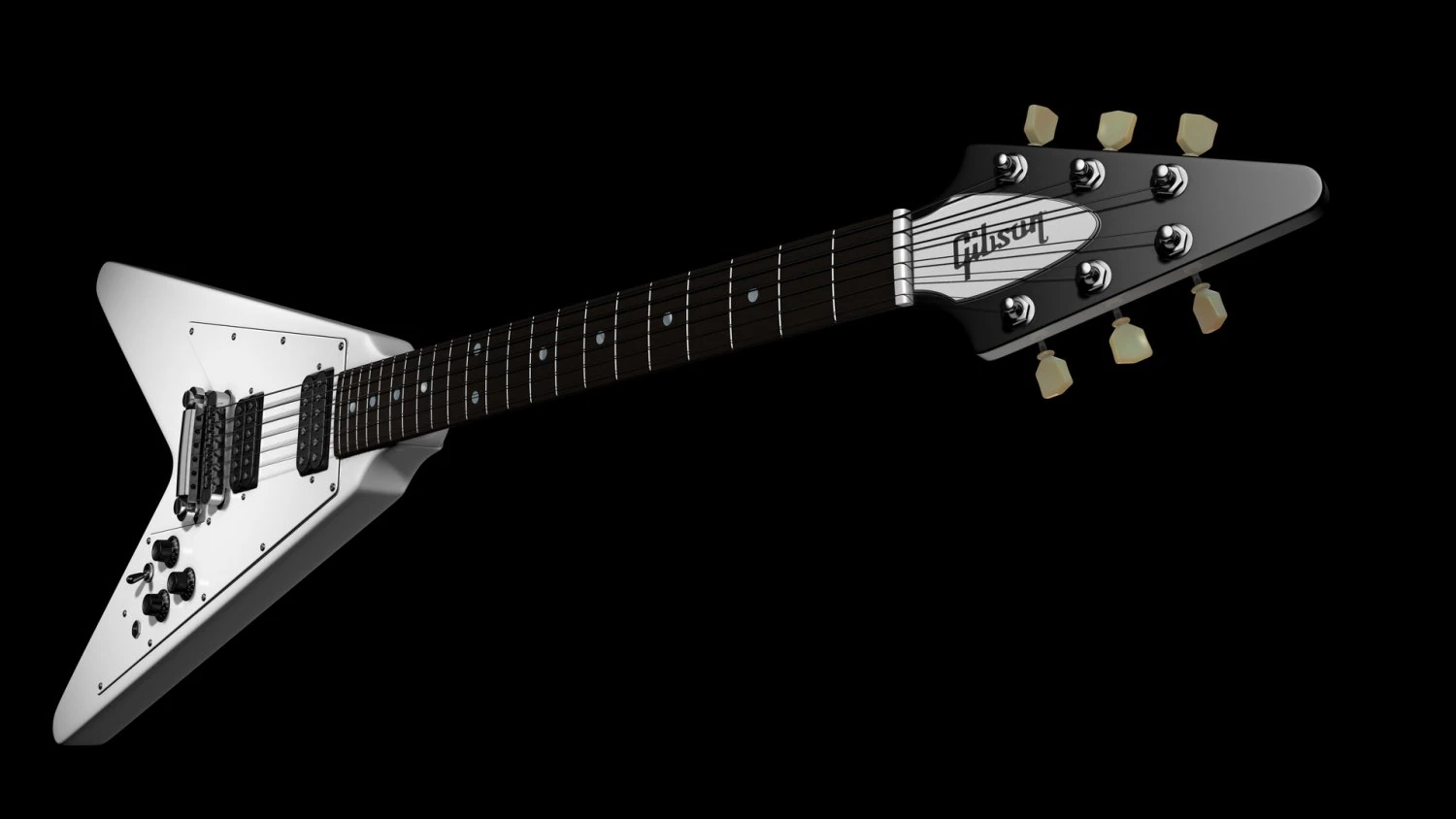 Gibson flying v 3D Model .c4d .max .obj .3ds .fbx .stl .blend