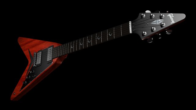 Gibson flying v 2 3Dモデル .c4d .max .obj .3ds .fbx .stl .blend