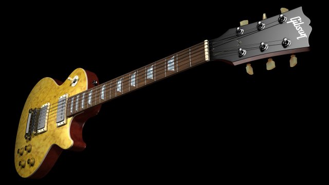 Gibson les paul 3D-Modell .c4d .max .obj .3ds .fbx .stl .blend