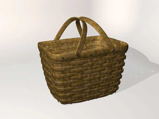 basket 3D Model .c4d .max .obj .3ds .fbx .stl .blend 
