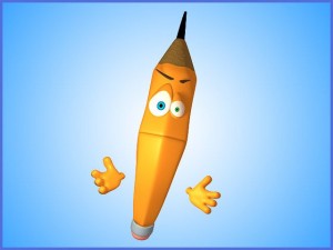 cartoon pencil Modelo 3D