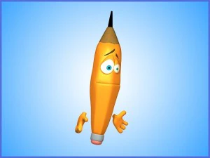 cartoon pencil 3D Model
