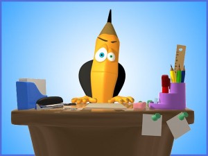 cartoon pencil Modelo 3D