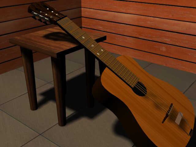 my old guitar 3D 模型 .c4d .max .obj .3ds .fbx .stl .blend 