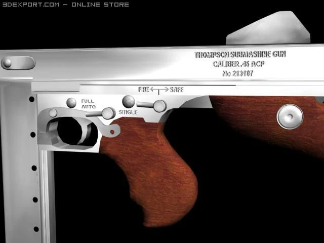 thompson m1 3D Model .c4d .max .obj .3ds .fbx .stl .blend 