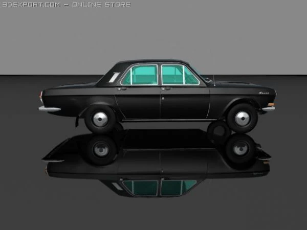 volga gaz24 3D Model .c4d .max .obj .3ds .fbx .stl .blend 
