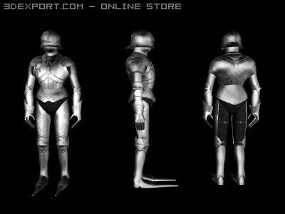 knights armor 3D Model .c4d .max .obj .3ds .fbx .stl .blend 