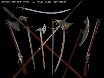 low poly armory 10 models 3D Model .c4d .max .obj .3ds .fbx .stl .blend