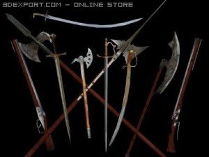 low poly armory 10 models 3D Models