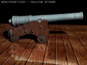 naval cannon Modèle 3D