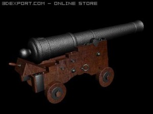 naval cannon Modèle 3D