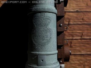 naval cannon Modèle 3D