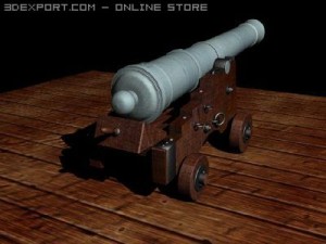 naval cannon Modèle 3D