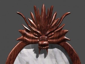 antique dragon chair Modelo 3D