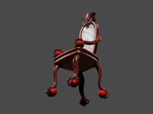 antique dragon chair Modelo 3D