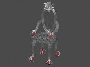 antique dragon chair Modelo 3D