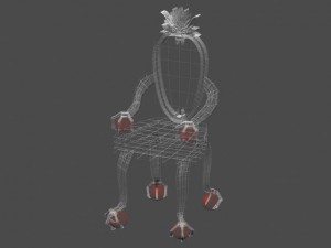 antique dragon chair Modelo 3D