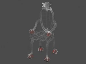 antique dragon chair 3D Model