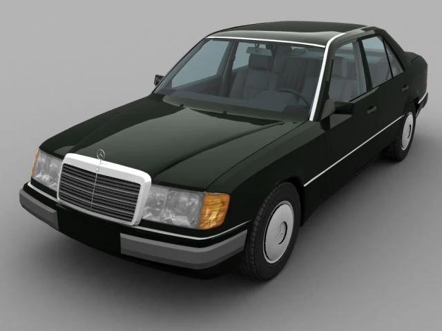 mercedes benz w124 3D Model .c4d .max .obj .3ds .fbx .stl .blend
