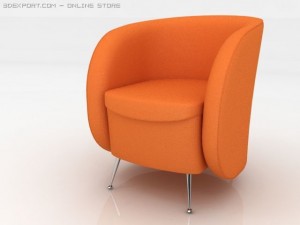 vinto armchair 3D मॉडल