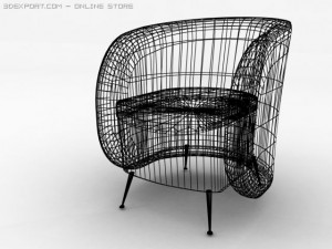 vinto armchair 3D मॉडल
