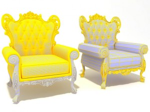 armchair karede 3D Model