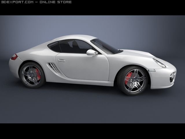 porsche cayman s 2006 3Dモデル .c4d .max .obj .3ds .fbx .stl .blend 