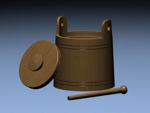 tub for honey Modèle 3D