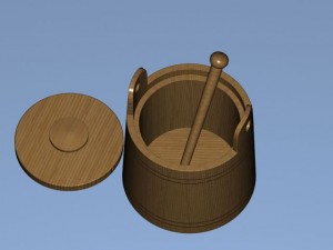 tub for honey Modèle 3D