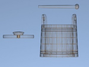 tub for honey Modèle 3D