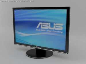 Szeroki monitor Asusa 22 cale Model 3D
