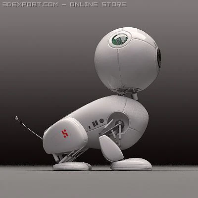 toy robot 3D Model .c4d .max .obj .3ds .fbx .stl .blend