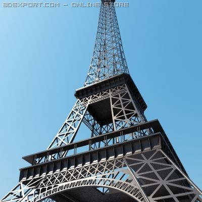 eiffel tower 3D Model .c4d .max .obj .3ds .fbx .stl .blend 