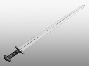 viking sword Model 3D