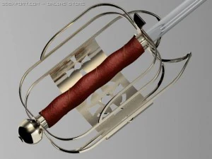 basket hilt broadsword 3D Model