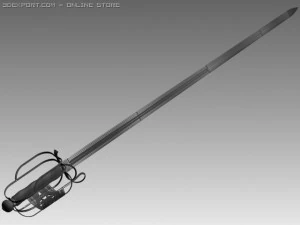 basket hilt broadsword 3D Model