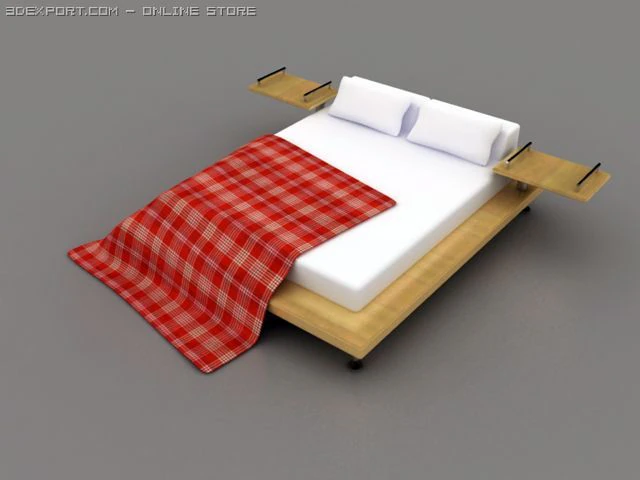bed 3D Model .c4d .max .obj .3ds .fbx .stl .blend
