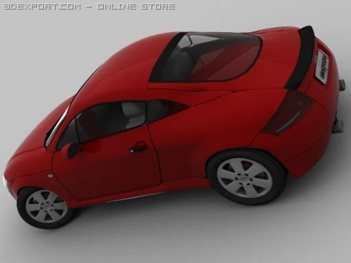 audi tt low poly 3D Model .c4d .max .obj .3ds .fbx .stl .blend 